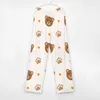 Women's Sleepwear Bear Pattern Cute Pajama Pants Mens Womens Lounge Super Soft Unisex Sleep Bottoms With Pockets Drawstring