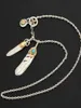 Kettingen 925 Sterling zilveren sieraden Takahashi Goro Feather Retro Long Chain Blue Turquoise Pendant voor mannen en vrouwen ketting22495979995