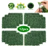 12pcs Plante de haie artificielle Protection UV Protection intime Clôture d'intimité extérieure DÉCOR HOME BABLEY CARDE DÉCORATION DE GRANDE