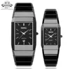 Luxury Ceramic Square zegarki dla kobiet męskie zegary Black Men039s Women039s Kwarcowe zegarek Wodoodporne panie Man4396117