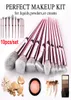 10st Brush Set Rose Gold Makeup Borstes Eyeshadow Powder Contour Foundation Brush Beauty Cosmetics Tool4501096