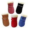 Odzież dla psów 4PCS Zimowe buty zwierzakowe ciepłe wodoodporne buty szczeniąt bez poślizgu deszczowy śnieg duży zapasy chihuahua