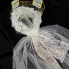 Veaux de mariée La série Super Xiansen PO Vintage en dentelle robe de mariée courte voile de voyage coréen style 218o