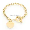 Chain Designer Bracelets Bangle Gold Plated Stainless Steel Flower Letter Pendants Lovers Gift Wristband Cuff Women Bracelet For Birt Dhfwx