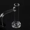 Tour de commande de bord de bord biseauté entièrement soudé Banger en quartz avec une grille transparente de 4 mm d'épaisseur 10 mm 14 mm 18 mm pour les gréements DAB Pipes d'eau en verre