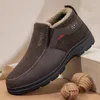 Lässige Schuhe warme Winter Baumwollmänner auf bequeme Plüschfell -Knöchel -Botas -Stiefel im Freien Sneakers Zapatos de Hombre