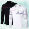 Men's Polos Hddhhh Brand imprimé Nouveau Polo Mens T-shirt Striped T-shirt décontracté haut à manches longues Q240509