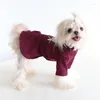 Ropa de perro Color sólido Falda de base de flores de árbol pequeño para perros Ropa de mascotas Dos pies de otoño Vestidos XS-XL Faldas de algodón