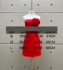 Damenkleid rot gewaschene Rohkante Denim Patchwork trägerloses Mini -Kleid