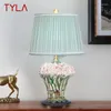 Tafellampen tyla moderne keramische lamp led creatief mode bloemen bureau licht voor decor huis woonkamer slaapkamer studie