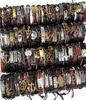 Band New Vintage Leather Mens Womens Surfer Bracelet Cuff Wristband 50pcs lots Mixed Style Retro Jewelry Charm Bracelet Cheap Part5546847