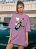 女性用TシャツカラーソジュキャットジャパンハラジュクTシャツ女性コットントップサマーファッションプラスサイズの特大のグラフィック服女性カジュアルT Y240509