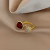 Adapté à un anneau unisexe romantique rouge ring femmes à la mode élégante avec commune vanly