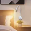 Wandlampe 3W LED Lesen helles schwarz -weiß silberne Bronze Schwanenhals Lampbedside Studie mit Schalter Innenhome Lighting Armaturen