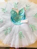 Vestido profissional de desempenho de balé infantil Tutu Shairgen Galze Skirt Girls Swan Lake Ballet Performance Dress 240509