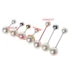 Broches Double fausse perle 7x Pins de sécurité de châle pour vêtements de sac de bricolage 634d
