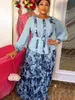 Африканская одежда для женщин 2 шт. Постатывает вершины и юбки Костюмы Дашики Анкара Турция Платье Плюс Платье Свадебные вечеринки 240422