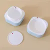 Bouteilles de rangement bocaux de crème pour les yeux cosmétiques harir pots de cire de cire de cire 20g 30g 50g boîtes en plastique vides maquillage bleu blanc noir brillant