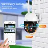 IP Cameras KERUI Outdoor Waterproof Wireless 3MP 5MP HD PTZ WiFi IP Camera Tuya Intelligent Camera Security CCTV Monitoring with 3-meter Cable d240510