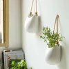 Vases Creative Wall suspendre Vase Nordic Simple Household Decor Accessoires Room Pendants Céramiques Certe Certe Gift