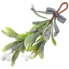 Decoratieve bloemen Maretak Ornament -takken Bloemkeuzes Hangende stengel Kerstdecor Fake kunstmatige slinger