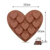 Bakvormen 10-hedendy DIY Hartvorm Soap Soap Sile Chocolate Candy Mod Maakt benodigdheden voor cake decoratie Tool Drop levering Home DHGBL