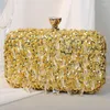 Sacs de soirée Design de luxe Handmaded Polded Handsbag pour le sac pour femmes 2024 Robe Fashion Diamond Incorpore petit carré