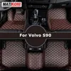 Tapetes de piso tapetes tapetes de piso de carro personalizado matikohi para Volvo S90 Carpets Automóvel Pé Coche Acessorie T240509