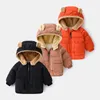 Casaco de baixo para baixo benmaker jackets de inverno parkas meninos lã de lã de lã espetact bicken breakbreaker para meninas roupas roupas para crianças roupas molhadas para fora do ar -559