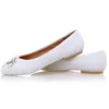 White Pearl Flat Heels Wedding Shoes Comfortable Bridesmaid Shoes Bride Formal Dress Flats Party Prom Dancing Shoes 292c
