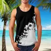Męskie topy hawajskie tropikalne botaniczne plażę na mężczyzn letnie wakacje chłopię