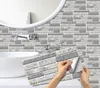 Autocollants muraux Gris Mosaïque Brick Self Adhesive Tile Sticker Cuisine Bathroom S BOURROILLE FAPAL VIPINATION PVC PVC DIY ARRIT ART 1878227