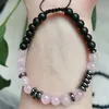 Strand Inspirational Morse Code Armband Natural Stone Charm Armband med meningsfullt meddelande för damer Girls Friend Gifts