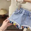 Summer Baby Girl Outfit Set Born Baby Girl Clothes 2 Pcs Pant Pant Fashion Stampa per bambini Shorts Shorts Style Corea 240507