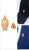 Savoyshi Funny Crown Brooch épingles Femmes Broches de robe pour hommes Broches de colonne d'or