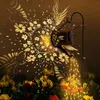 Солнечная водопоя балка на открытом воздухе в садовом декор, колибри висящий фонарь Водонепроницаемые ландшафтные ландшафтные свети