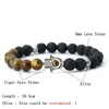 Bracelets de charme Nouveaux hommes bracelet Bracelet classique Fatima braclet naturel volcanique roche braslet méditation tibétaine brazalete braste