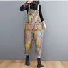 Women's Jumpsuits Rompers Denim Jumpsuits Women Casual Pocket Patchwork One Piece Outfits Women Rompes Loose Korean Style Vintage Playsuits Women Clothing Y240510