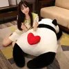 Dev 90cm Kawaii Yağlı Panda Ayı Kısa Peluş Peluş Hayvan Bebek Hayvanları Oyuncak Yastık Karikatür Güzel Dolls Kızlar Sevgili Hediyeleri 240507