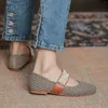 Повседневная обувь 2024 Весна осень Lolita Ladies Ladies Plaid Brand Flats