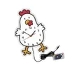 Väggklockor rolig kycklingklocka barnrum kök gård dekoration tecknad konsttryck söt fågel tyst rengöring kvarts titta på q240509