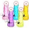 Colorful Thick Glass Bong Hookah Shisha Smoking Waterpipe Bubbler Pipes Filter Male Joints Herb Tobacco Oil Rigs Bowl Portable Stand Design Cigarette Holder