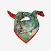 Шарфы монеты маслом живопись Anemone Twill % Silk Sharf Fashion Bandana Женщины шарф обертывания 53 см квадратных шарфов шарф шарф шарфы Q240509