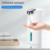 Flytande tvåldispenser 380 ml elektrisk sanitizer IPX5 Vattentät automatisk handbricka USB -laddning Infraröd sensor för badrumskök