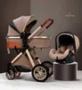 Barnvagnar nr 3 i 1 baby barnvagn lyxig hög landskap baby barnvagn bärbar baby barnbarn kinderwagen baby bassinet vikbar baby bil Ny T240509