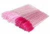 1000 wegwerp wimperborstel Mascara Wands Spoolies voor Eye Lashes Extension Wenkbrauw en make -upborstels Rose Pink C03013540642