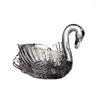 Пластины Light Luxury Swan Crystal Glass Fruit Plate Plate Apscale Living Room Snack Creative Home Specialty