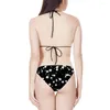 Damen Badebekleidung benutzerdefinierte Bilder Backless Bikini Set Funkeln Sterne Sling Dreipunkt Halfter Badeanzug Split Triangle Beachwege