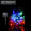 LED Solar Lights Outdoor Floral 5M/7M/12M String Flower Fairy Lights Garlands For Christmas Party Outdoor Decoration Waterproof