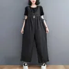 Kvinnor Jumpsuits Rompers Denim Jumpsuits for Women Korean Style Vintage Playsuits Casual Cross Pants Loose byxor Överdimensionerade overaller för kvinnliga kläder Y244WVP